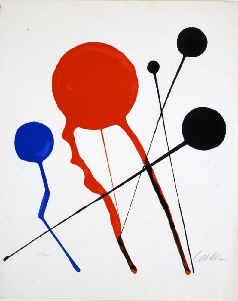 Lithographie Calder - Comètes