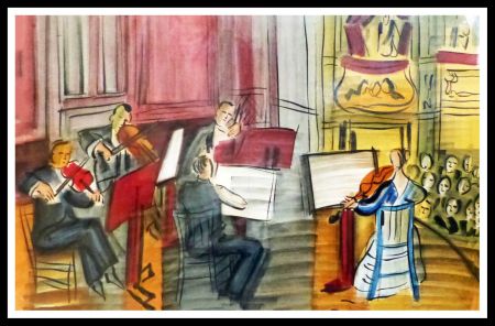 Lithographie Dufy - CONCERT DES ANGES II