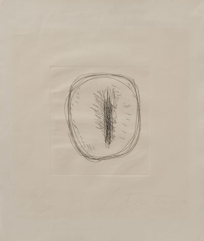 Aucune Technique Fontana - Concetto Spaziale – etching with hand-cut by Fontana himself 6/30