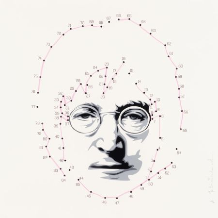 Sérigraphie Mr Brainwash - Connecting Lennon - Pink