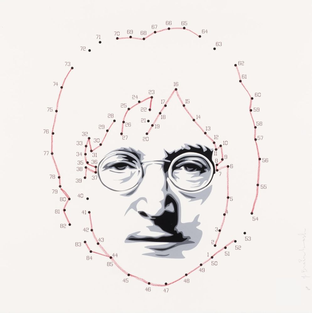 Sérigraphie Mr Brainwash - Connecting Lennon - Red