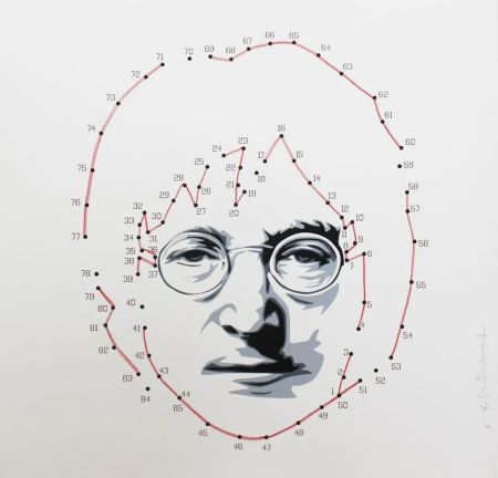 Multiple Mr Brainwash - Connecting Lennon (Red)