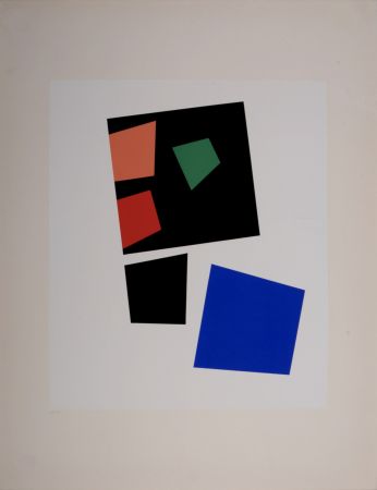 Sérigraphie Arp - Construction 'Selon les lois du hasard', 1918/1959