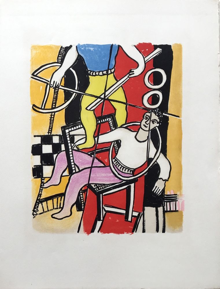 Lithographie Leger - CONTORTIONNISTES (Cirque. 1950)