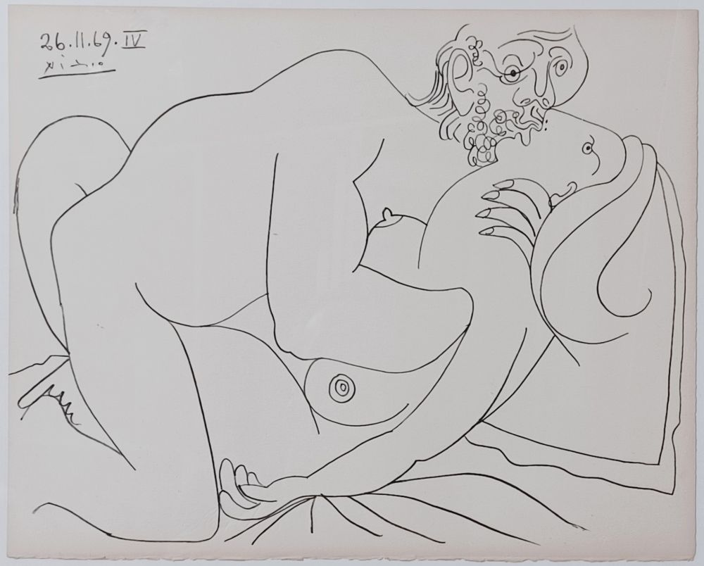 Lithographie Picasso - Coppie e nudi femminili IV