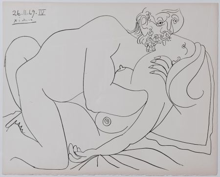 Lithographie Picasso - Coppie e nudi femminili IV