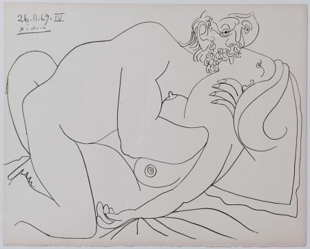 Lithographie Picasso - Coppie e nudi femminili IV