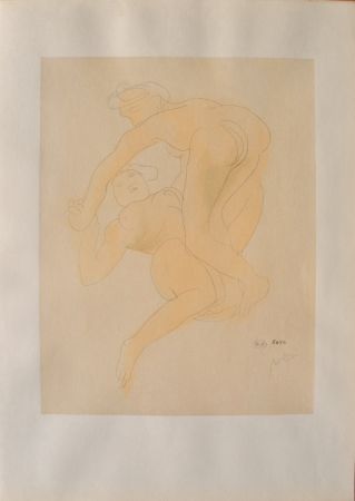 Gravure Rodin - Corps enlacés