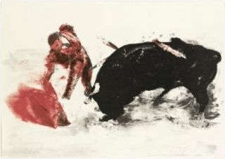 Lithographie Fischl - Corrida 3