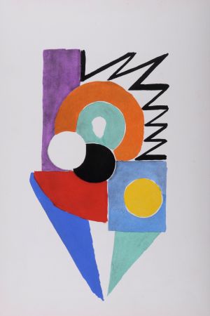 Pochoir Delaunay - Costumes (B), 1969