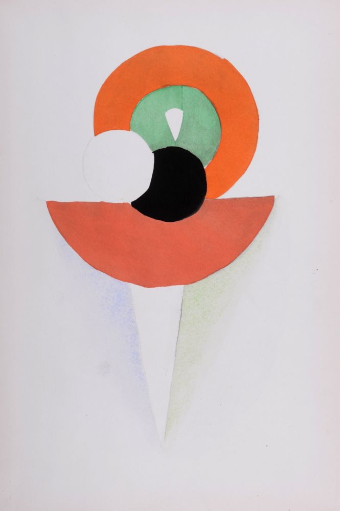 Pochoir Delaunay -  Costumes (D), 1969