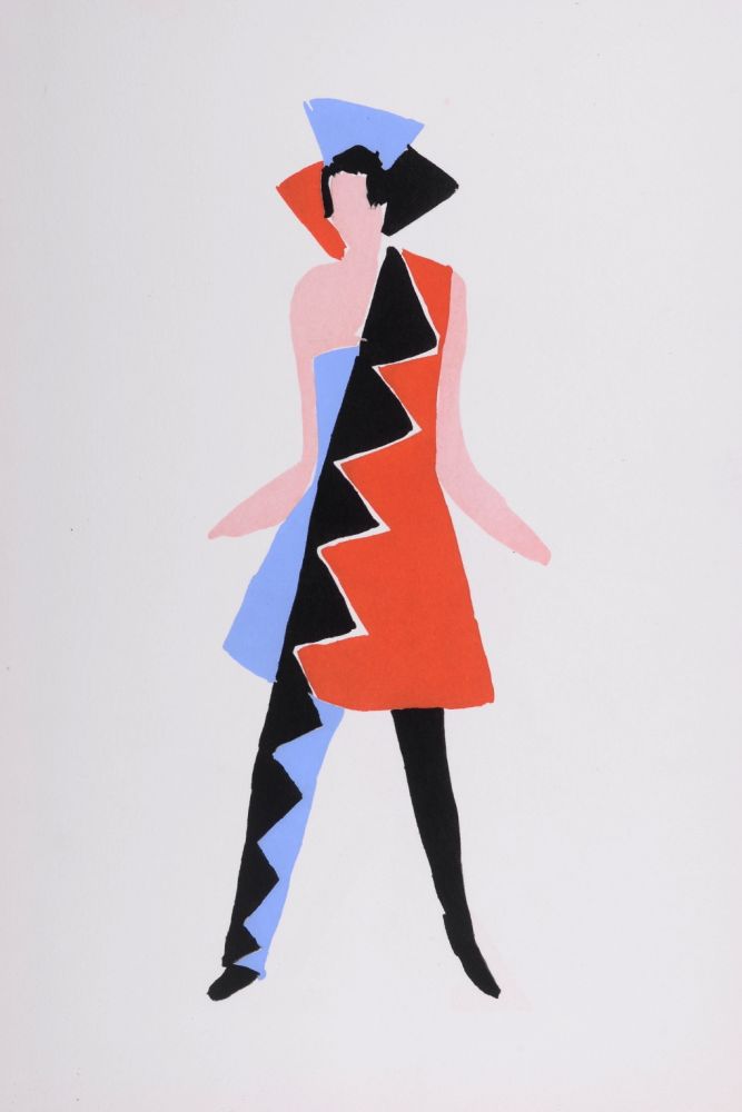 Pochoir Delaunay - Costumes (I), 1969
