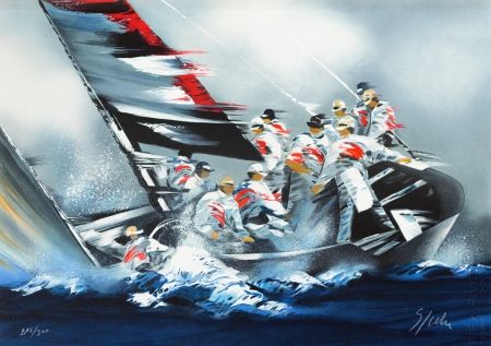 Lithographie Spahn - Coupe de l’America - Alinghi 2