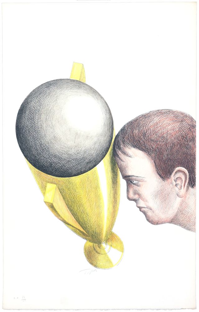 Lithographie Topor - Coupe du monde 1982