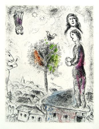 Eau-Forte Et Aquatinte Chagall - Couple
