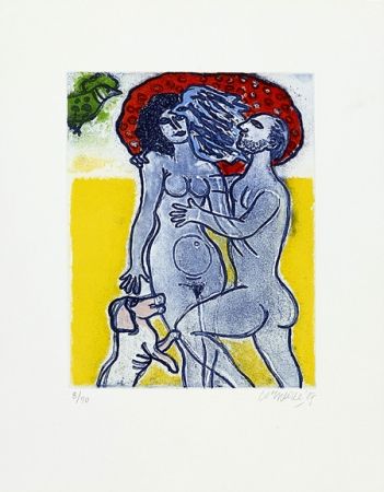 Gravure Corneille - Couple de l'été