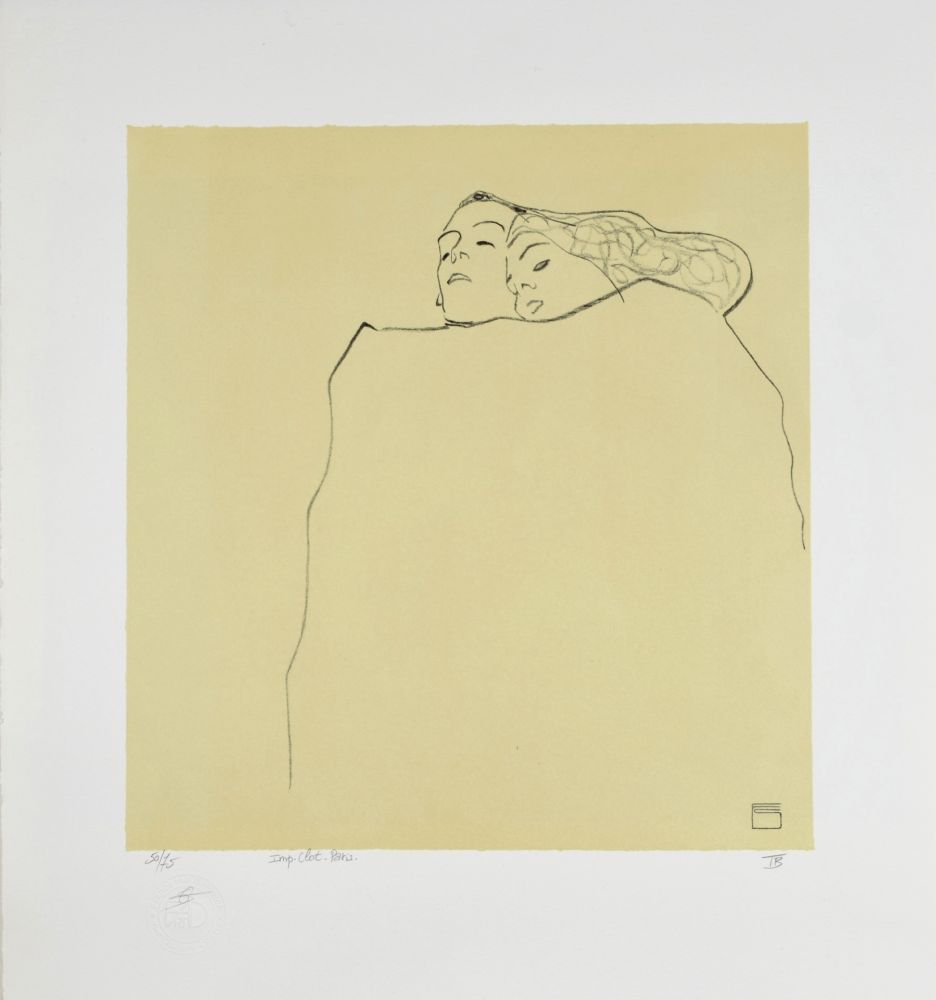 Lithographie Schiele - Couple Endormi, 1909 | Sleeping Couple, 1909