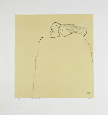 Lithographie Schiele - Couple Endormi, 1909 | Sleeping Couple, 1909