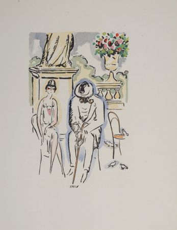 Pochoir Van Dongen - Couple in Park