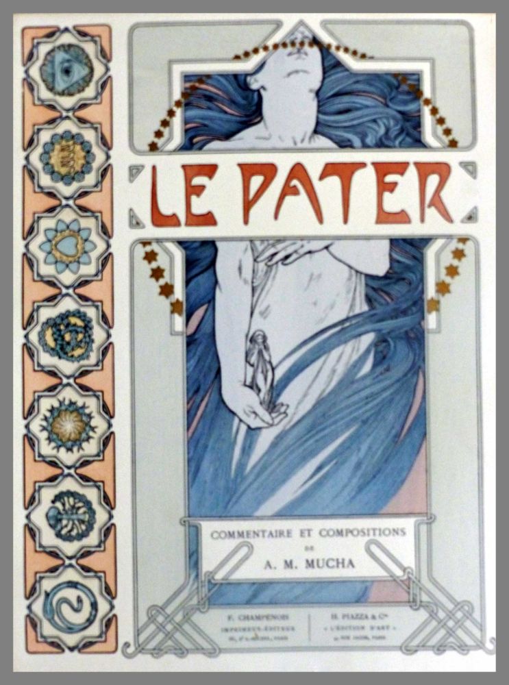 Lithographie Mucha - COUVERTURE ORIGINALE LE PATER