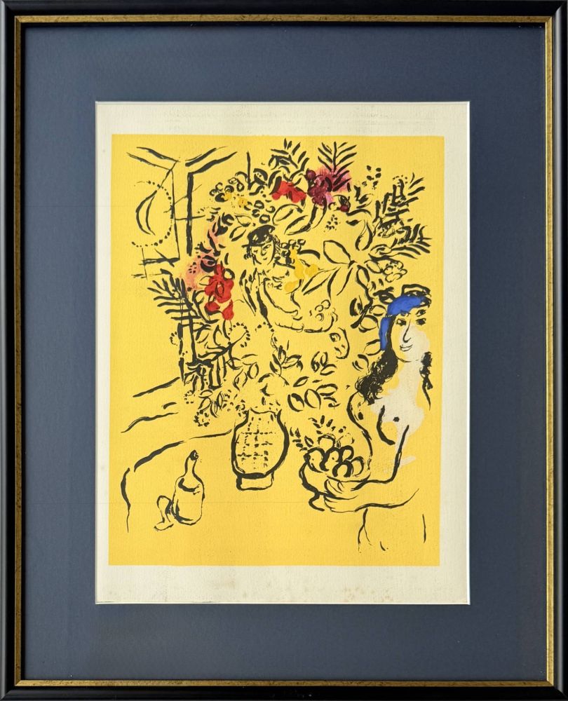 Lithographie Chagall - Cover for Menu (trial proof)