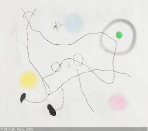 Aquatinte Miró - Crapaud Lyre