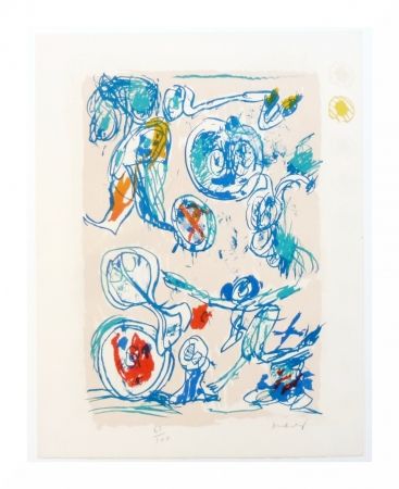 Lithographie Alechinsky - Crayon sur coquille - Ordre dispersé