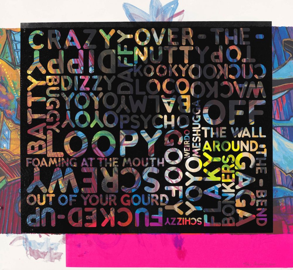 Sérigraphie Bochner - Crazy (With Background Noise)