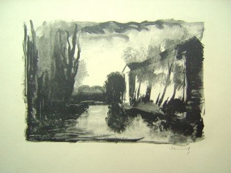 Lithographie Vlaminck - Crepuscule