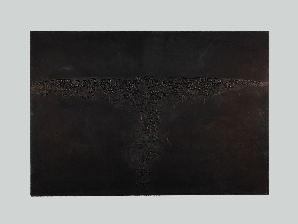 Eau-Forte Et Aquatinte Burri - Cretto Nero F