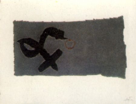 Gravure Tàpies - Creu deformada