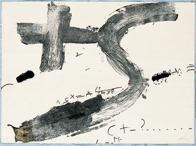 Gravure Tàpies - Creu I S