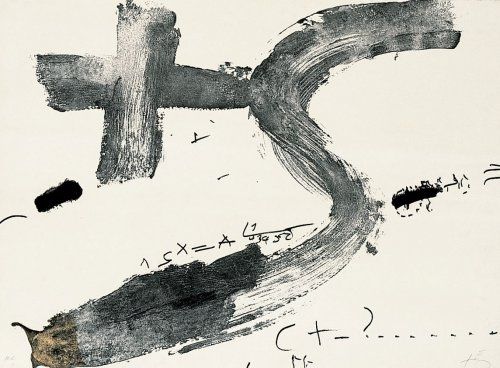 Gravure Tàpies - Creu i S