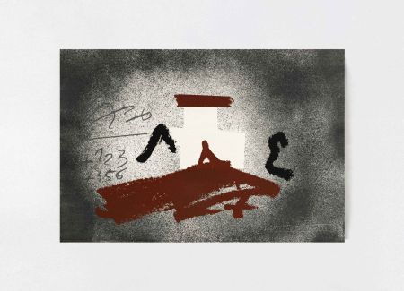 Gravure Tàpies - Croix blanche