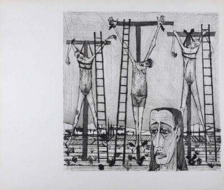 Gravure Buffet - Crucifixion, La Passion du Christ, 1954