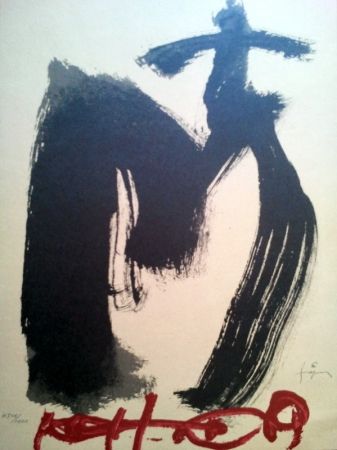 Lithographie Tàpies - CRUZ Y M