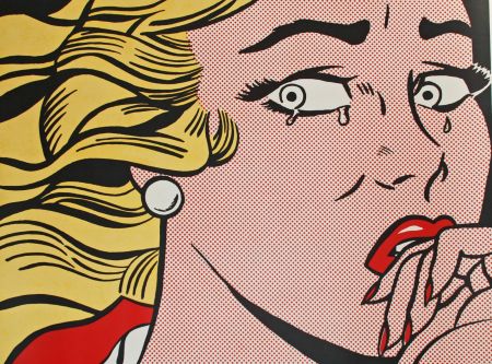 Lithographie Lichtenstein - Crying Girl (mailer)