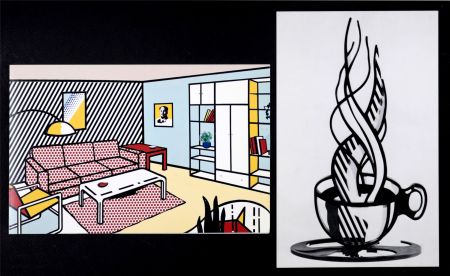 Multiple Lichtenstein - Cup and Saucer II & Red Lamps, c. 1977 - Set of 2 Ephemera!