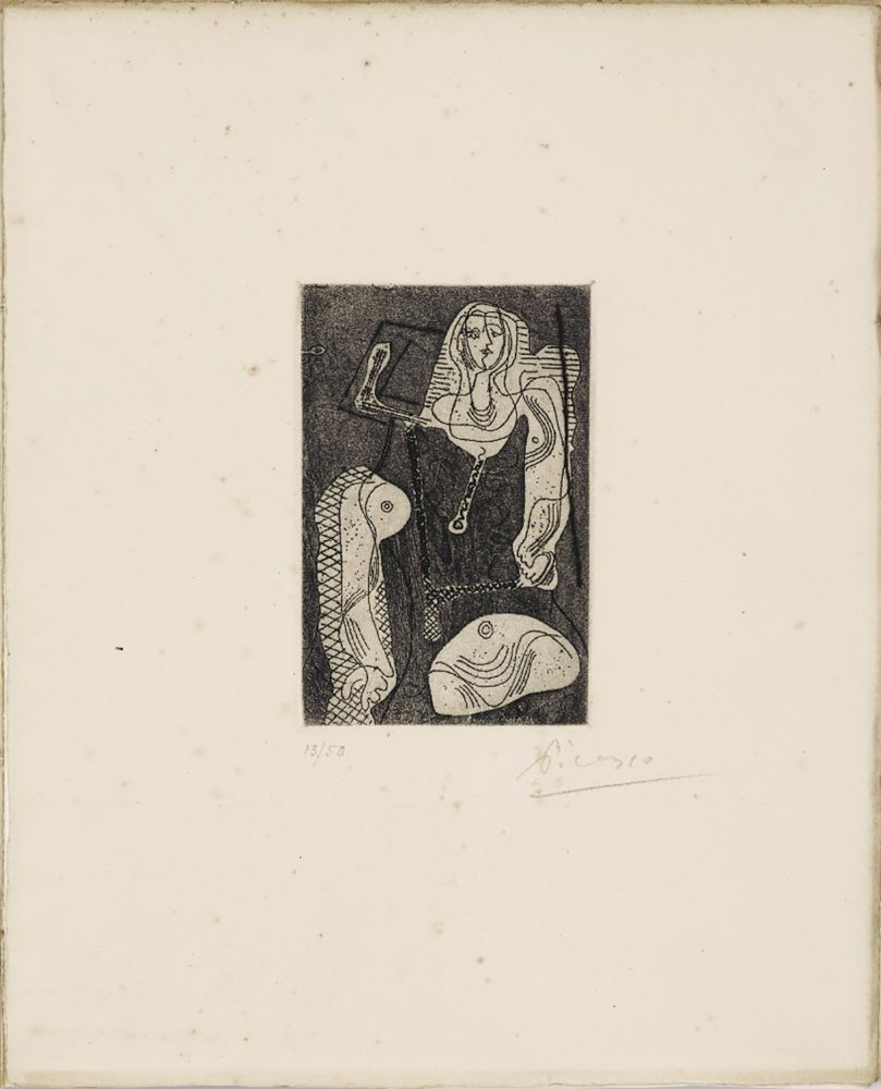 Eau-Forte Picasso - C.Zervos. PICASSO ŒUVRES 1920-1926. 1/50 avec l'eau-forte originale signée (1926).