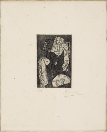 Eau-Forte Picasso - C.Zervos. PICASSO ŒUVRES 1920-1926. 1/50 avec l'eau-forte originale signée (1926).