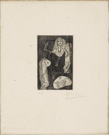 Eau-Forte Picasso - C.Zervos. PICASSO ŒUVRES 1920-1926. Cahiers d’Art », 1926. 1/50 avec l'eau-forte originale signée.