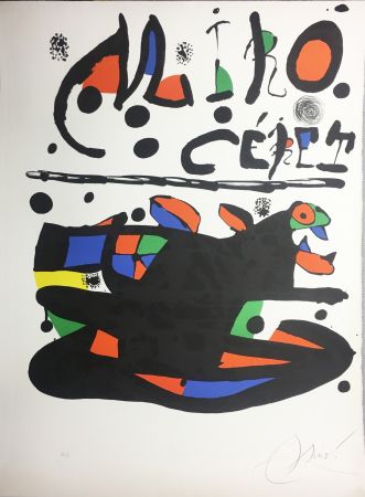 Lithographie Miró - CÉRET. Lithographie originale signée ( 1977).