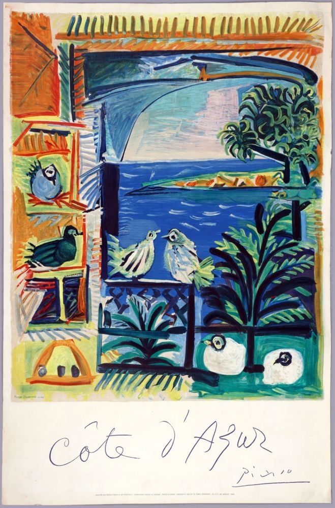 Lithographie Picasso - CÔTE D'AZUR (1961)