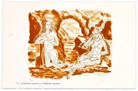 Lithographie Nørgaard - D. La Madeleine et la Madeleine repentante