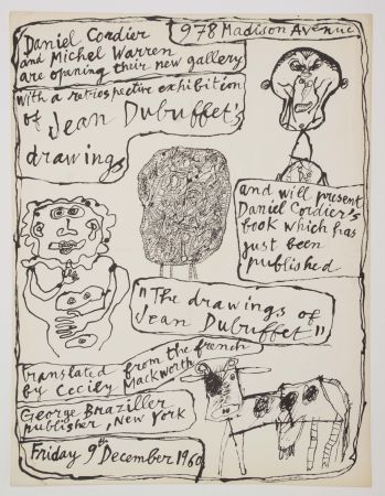 Lithographie Dubuffet - DANIEL CORDIER & MICHEL WARREN ARE OPENING THEIR NEW GALLERY.