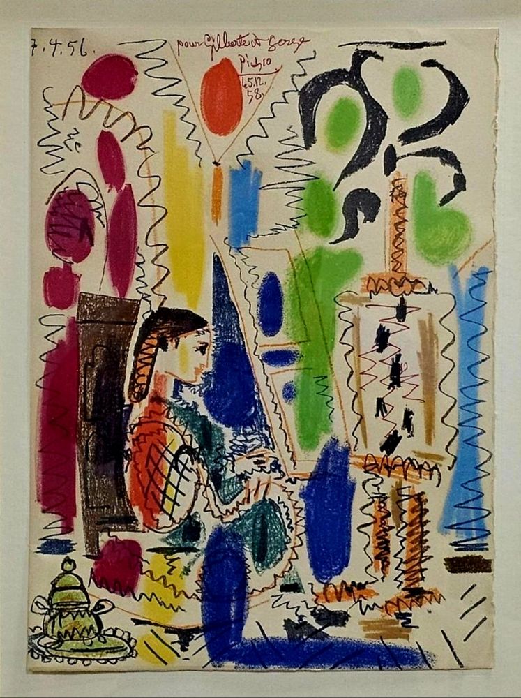 Lithographie Picasso - Dan's l'atelier de Picasso 