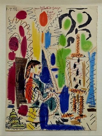 Lithographie Picasso - Dan's l'atelier de Picasso 