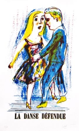 Lithographie Dutertre - Danse défendue