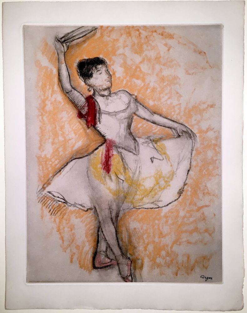 Eau-Forte Et Aquatinte Degas - Danseuse au tambourin (1882)