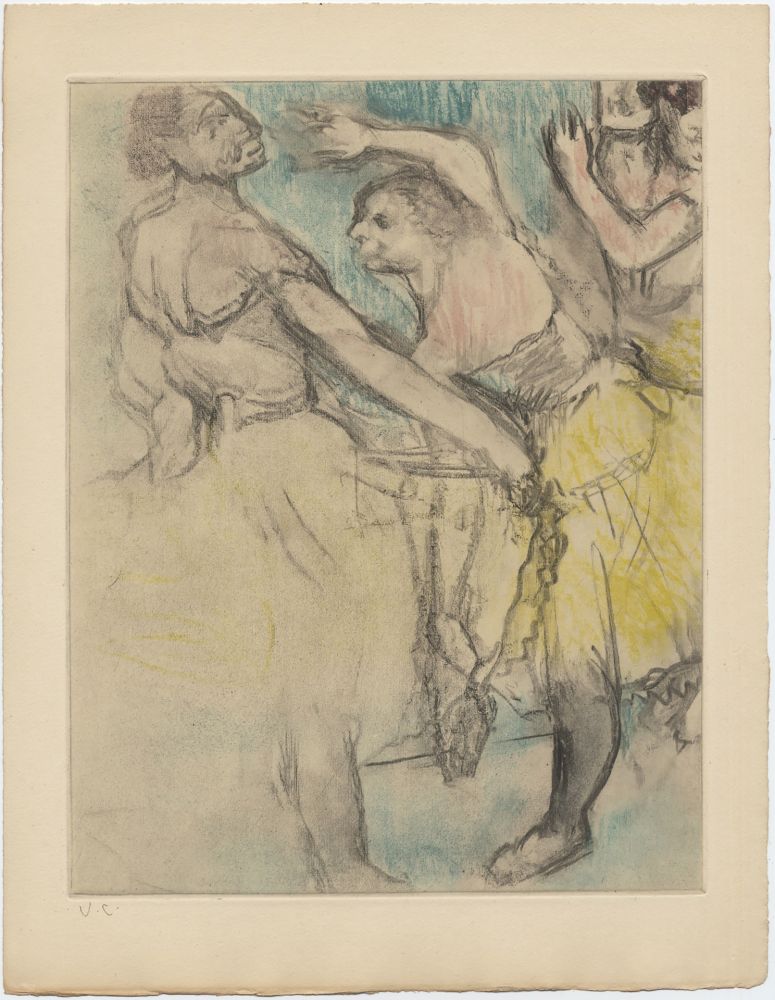 Eau-Forte Et Aquatinte Degas - Danseuses à l'Opéra (étude, vers 1880)